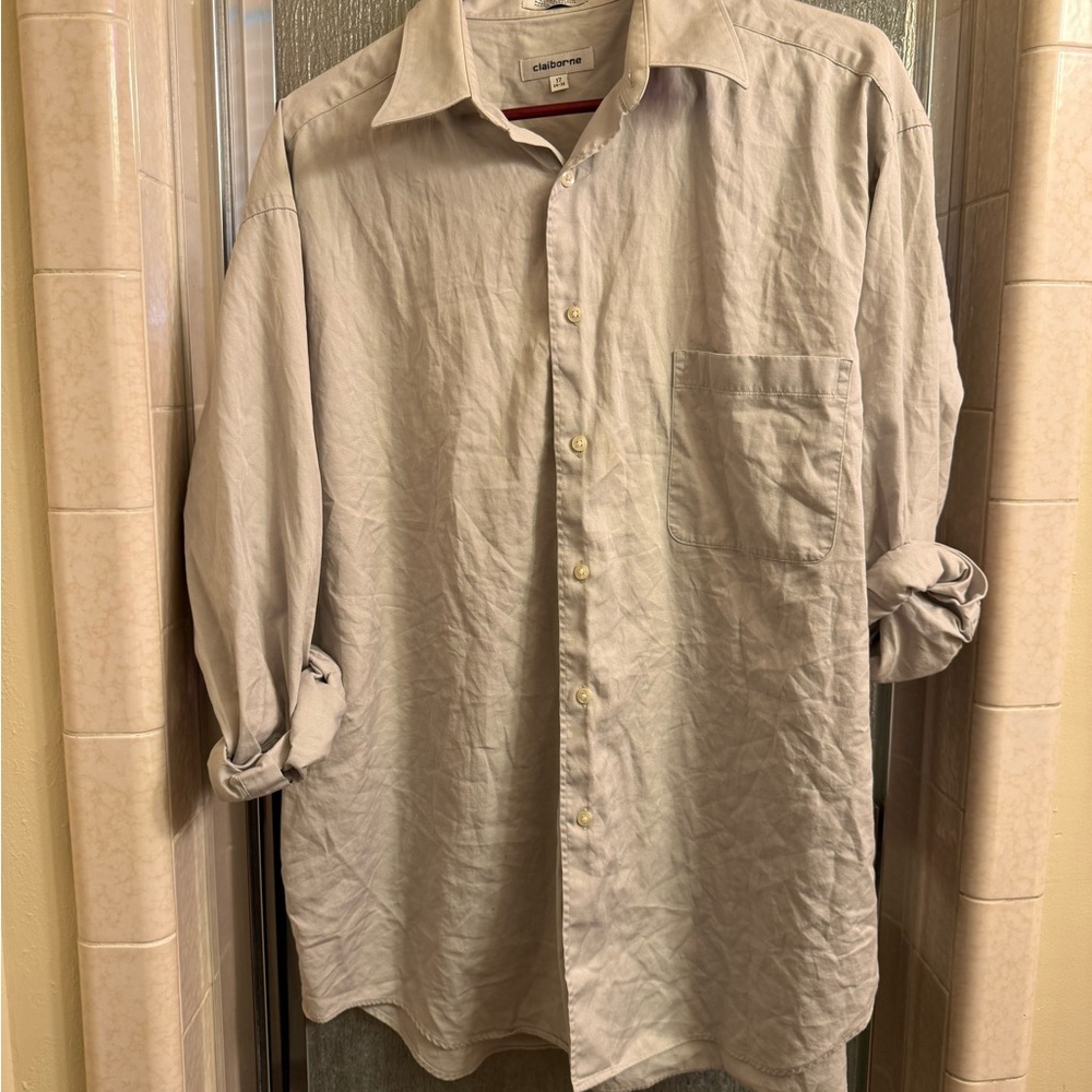 Light Gray Button-Up Shirt